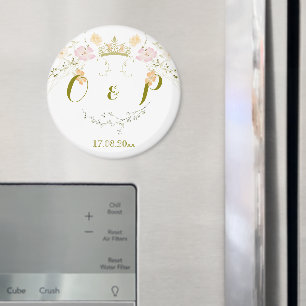 Wedding Vintage Floral Classic  Magnet