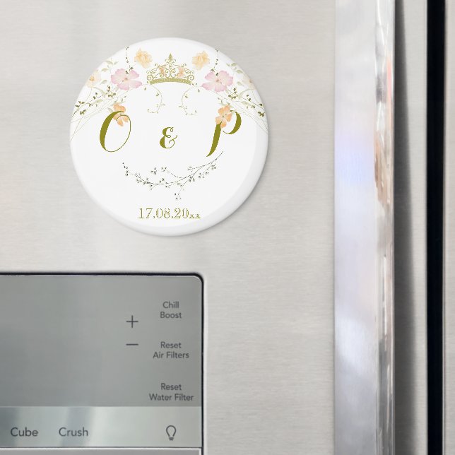 Wedding Vintage Floral Classic  Magnet (In Situ (Fridge))