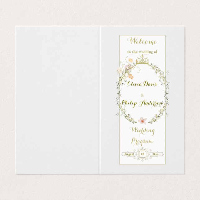 Wedding Vintage Floral Ornament Classic  (Outside Unfolded)