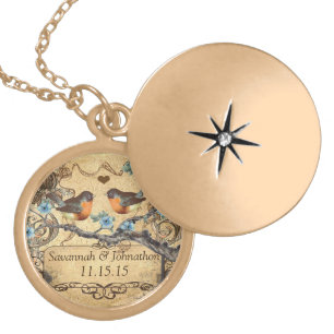 Wedding Vintage Robins Anniversary Necklace