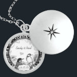 Wedding Vintage Woodpeckers Anniversary Necklace<br><div class="desc">25th Wedding Anniversary,  Or Valentine's Day or Wedding Keepsake for Bride Wedding Party Necklaces</div>