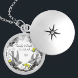 Wedding Vintage Yellow Birds Anniversary Necklace<br><div class="desc">Keepsake Necklaces Choose either Silver Plated or Sterling Silver</div>