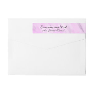 Wedding Violet Watercolor Wash Wrap Around Label