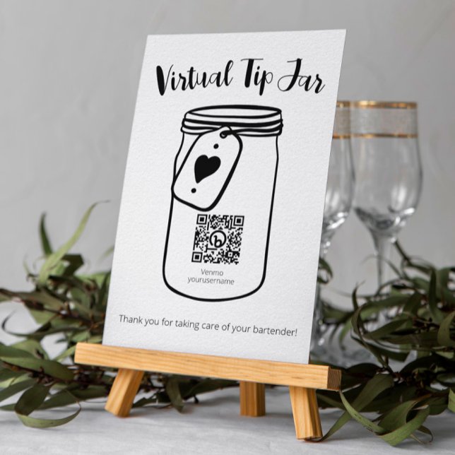Wedding Virtual Tip Jar With QR Code Poster (Creator Uploaded)
