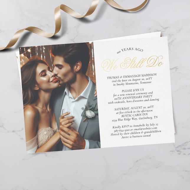Wedding Vow Renewal Anniversary Party Photo Simple (Creator Uploaded)