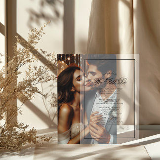 Wedding Vow Renewal Anniversary Party Simple Vellum Invitations