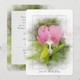 Wedding Vow Renewal-bleeding heart flower Invitation