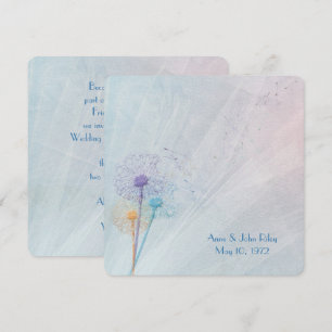 Wedding Vow Renewal Dandelion Bouquet Invitation