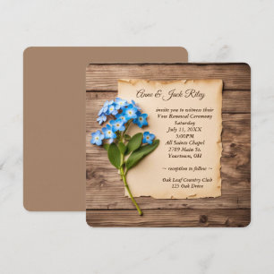 Wedding Vow Renewal Forget-Me-Nots Invitation