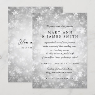 Wedding Vow Renewal Silver Winter Wonderland Invitation