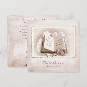Wedding Vow Renewal Story Book Invitation