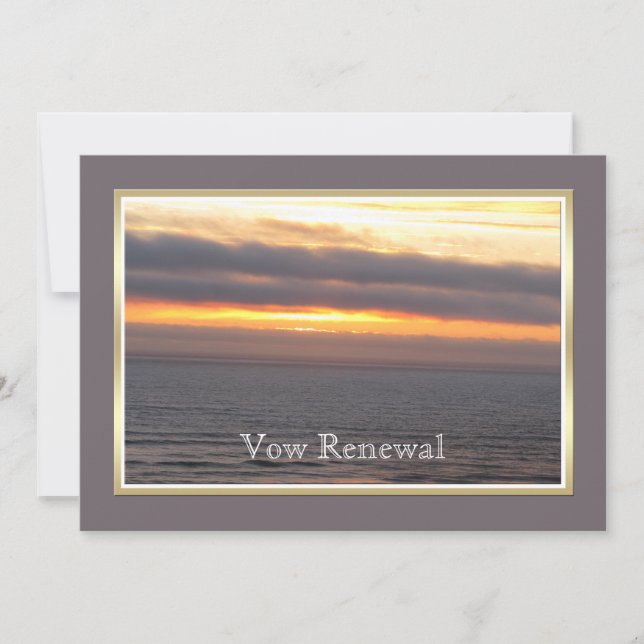 Wedding Vow Renewal Sunset Invitation (Front)