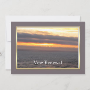 Wedding Vow Renewal Sunset Invitation