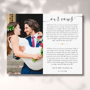 Wedding Vows Anniversary 2 Photo Canvas Print