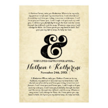 Wedding Vows Black Ampersand Happily Ever After