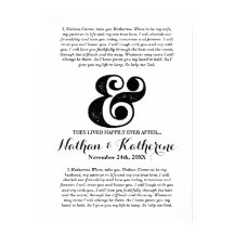 Wedding Vows Black Ampersand Happily Ever After