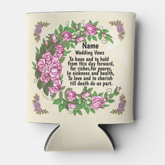Wedding Vows can cooler (Front)