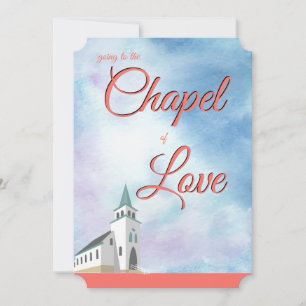 Wedding Vows Coral Chapel of Love Living Invitation