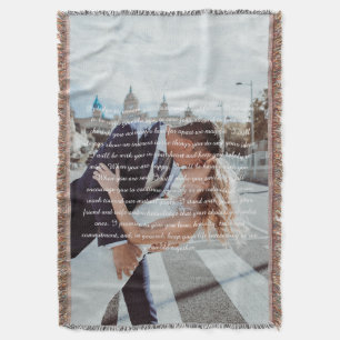 Wedding Vows Couple Photo Throw Blanket
