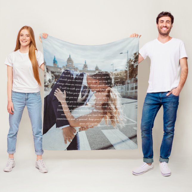 Wedding Vows Fleece Blanket (In Situ)