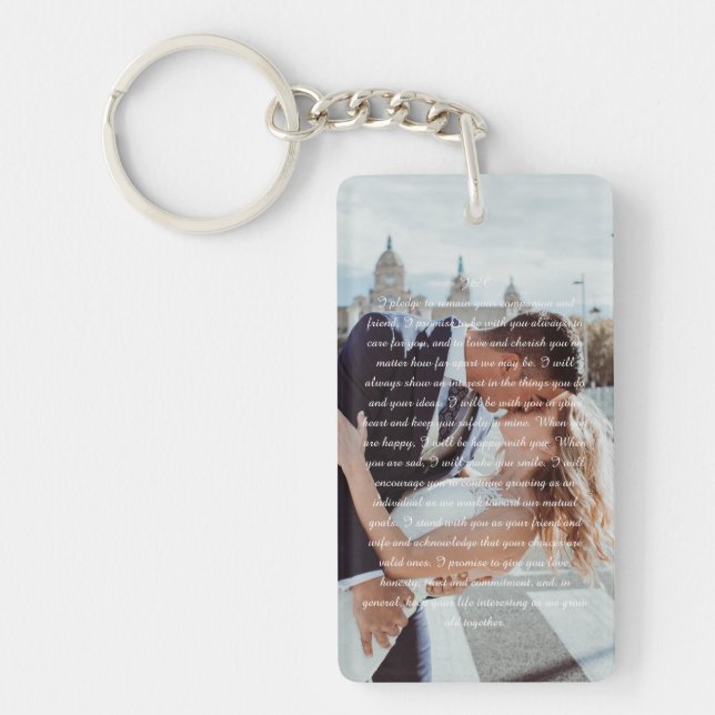 Wedding Vows Key Ring (Front)