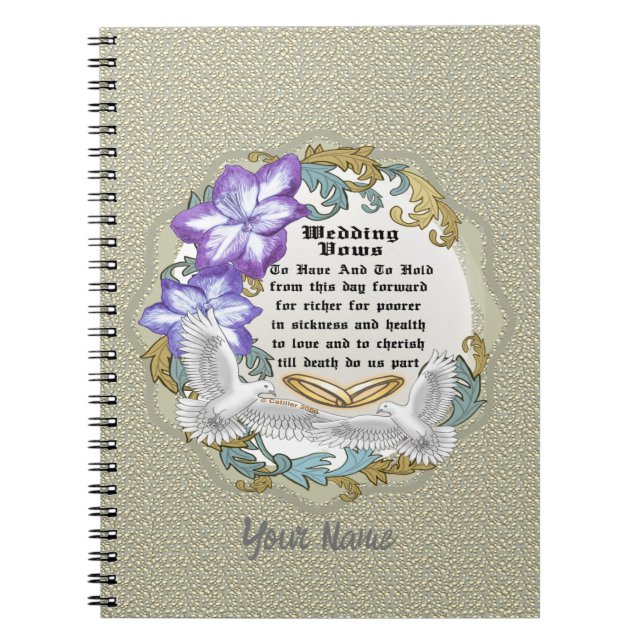 Wedding Vows Notebook (Front)