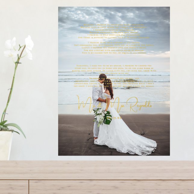 Wedding Vows Overlay | Wedding Photo Foil Prints (In Situ (Entry Table))