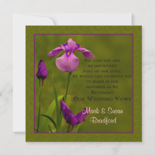 Wedding Vows Renewal - Invitations -  Black Iris