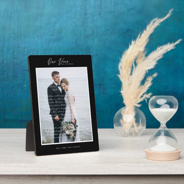 Wedding Vows Script & Minimal Black Frame (Side)