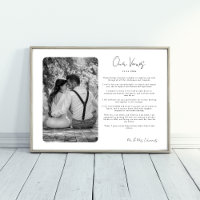 Wedding Vows with Photo Anniversary Gift Printable