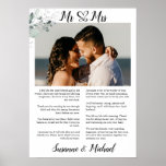 Wedding Vows with Photo, Wedding Vows Print Gift<br><div class="desc">This wedding vows sign is an editable template to keepsake your love and your wedding.
Edit all text and change the photo to keep the best moments of your wedding at your heart.
Makes a great gift for an anniversary or Christmas.</div>