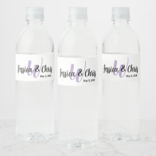 Wedding Water Bottle Label 001