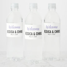 Wedding Water Bottle Label 100