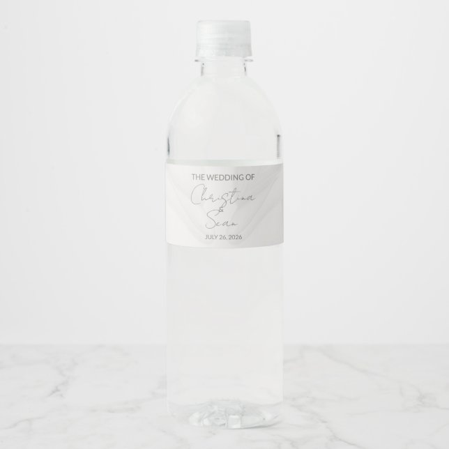 Wedding Water Bottle Label Set (Front)