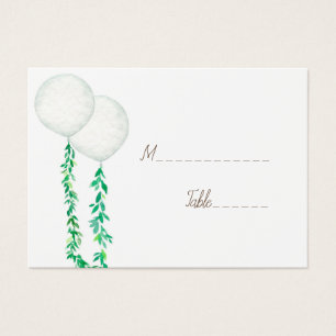 Wedding Watercolor air balloons Profile Card
