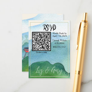 Wedding Watercolor BBQ RSVP Enclosure Card