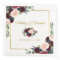 Wedding Watercolor Burgundy Blue Floral Gold White