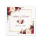 Wedding Watercolor Burgundy Floral Gold