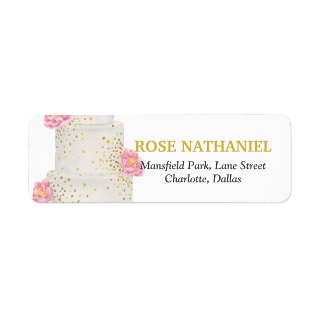 Wedding Watercolor Cake Bridal Shower (Front)