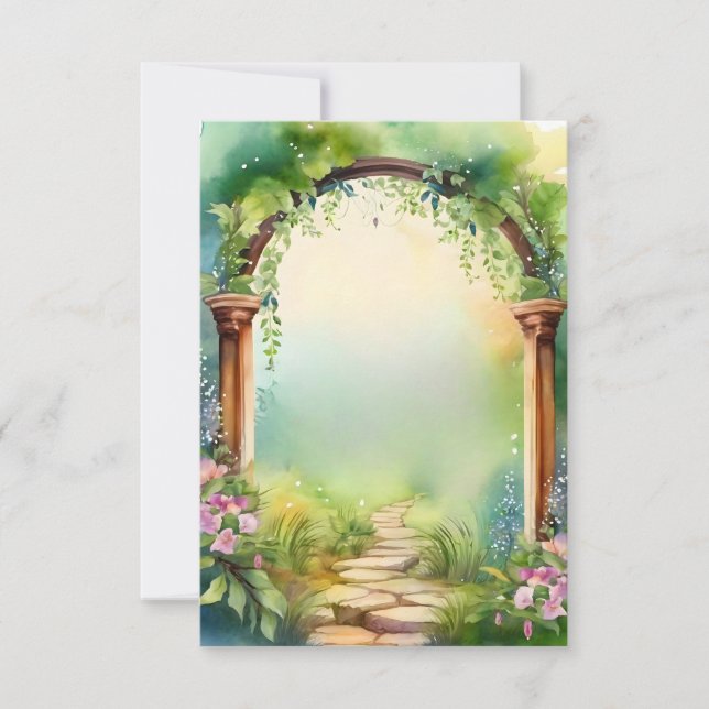 wedding watercolor magic entrance invitation (Front)