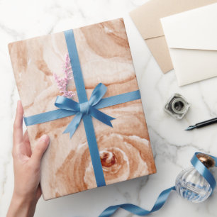 Wedding watercolor roses modern beige party wrapping paper
