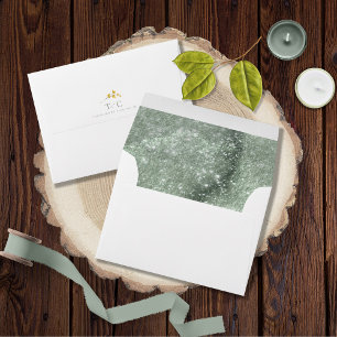 Wedding Watercolor Texture Sage ID954 Envelope