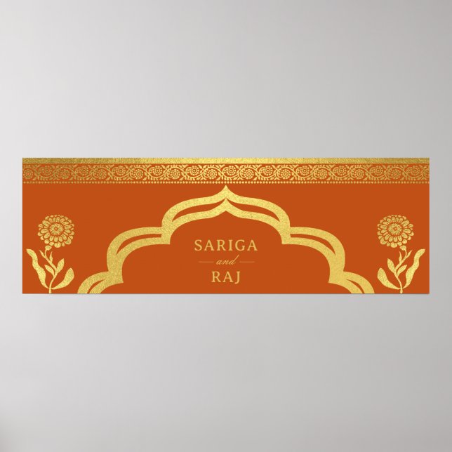 Wedding Web Site Banner Digital File Download Poster (Front)