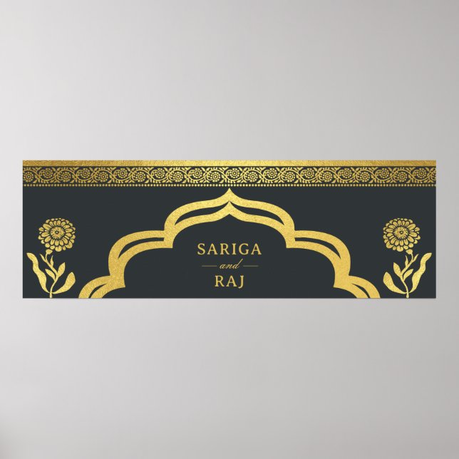 Wedding Web Site Banner Digital File Download Poster (Front)