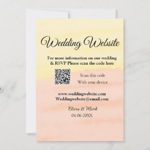 Wedding website add Q R code scan add name date ye Invitation