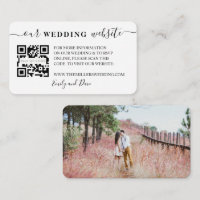 Wedding Website Calligraphy insert photo QR CODE