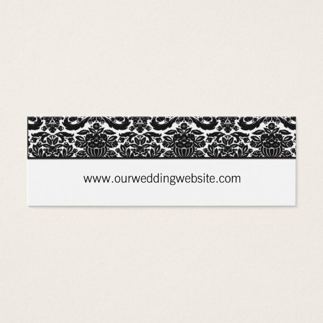 Wedding website card - damask accent (Front)