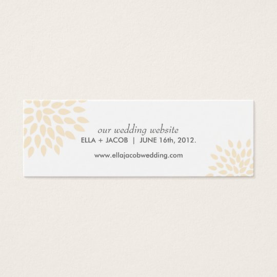 Wedding Website Cards // Posh Petals // Vanilla
