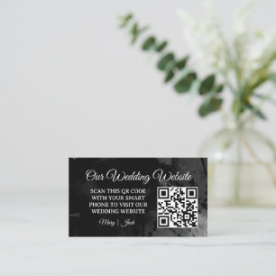 Wedding Website   Elegant Chic RSVP QR Code Enclos Enclosure Card