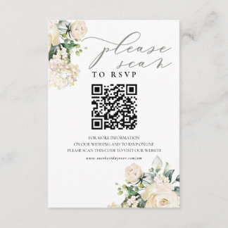 Wedding Website Enclosure Card QR Code RSVP Boho